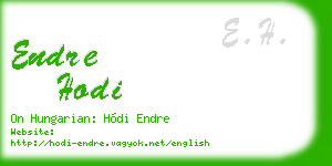 endre hodi business card